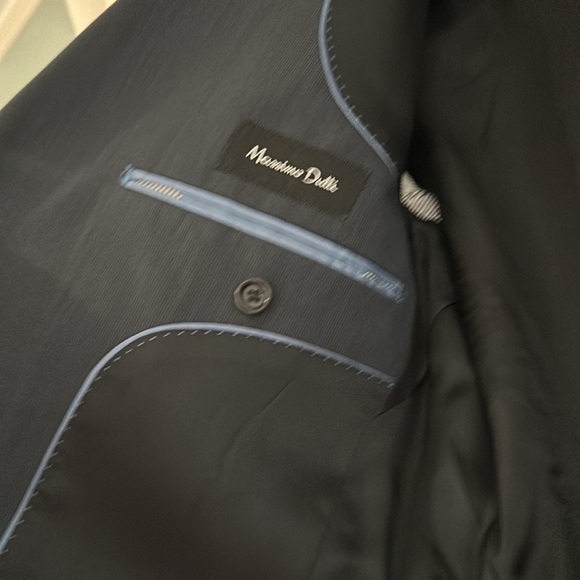 Massimo Dutti Wool and Cashmere Suit Navy Blue - Picture 3 of 15